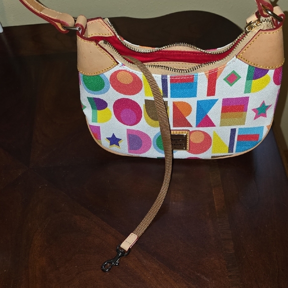 Dooney & Bourke Mary Blair Colorful Geometric Shoulder Bag EUC - Picture 10 of 10